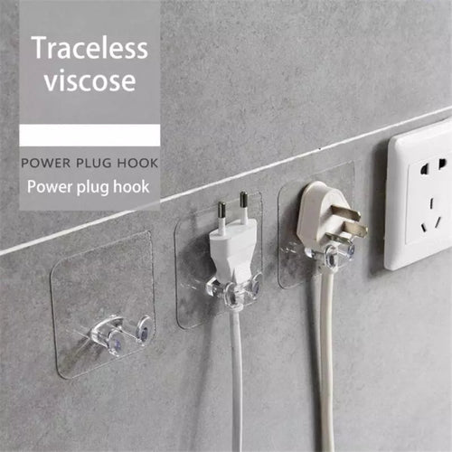 Adhesive Wall Hanger Storage Transparent Hooks Pack Of 5 - All-In-One Store