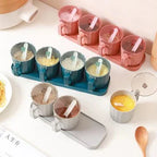 Multi Grid Kitchen Seasoning Set With Spoons - All-In-One Store